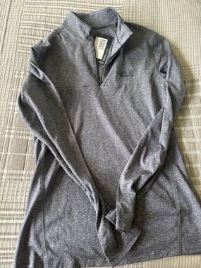 Jack Wolfskin Women’s Heather Gray Zip-Up Sweater